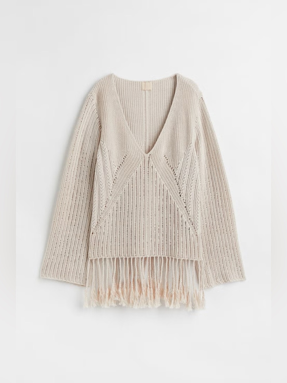 100% Cotton Boho Tassel Knit